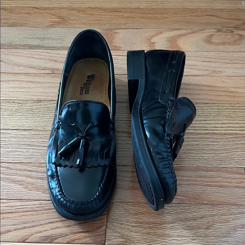 GH Bass Weejun Marietta II Black Tassel Loafers W 8.5